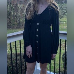 Black Zebra-Stripe Dress